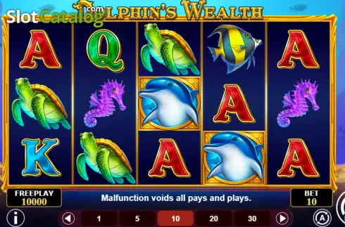 Ekran3. Dolphin's Wealth yuvası