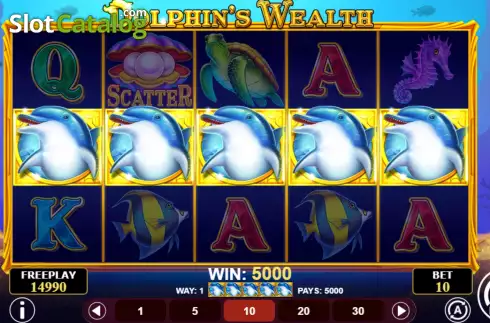 Win Screen 3. Dolphin's Wealth slot