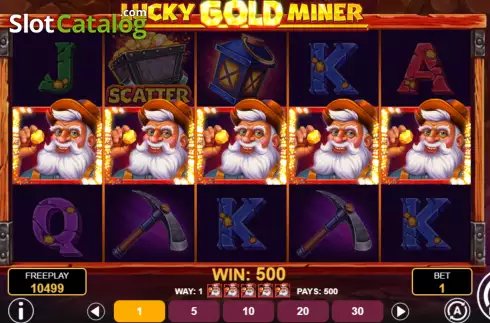 Ekran4. Lucky Gold Miner yuvası