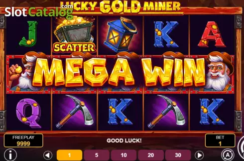 Ekran5. Lucky Gold Miner yuvası