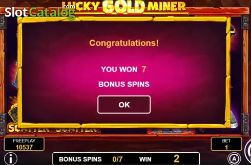 Ekran7. Lucky Gold Miner yuvası