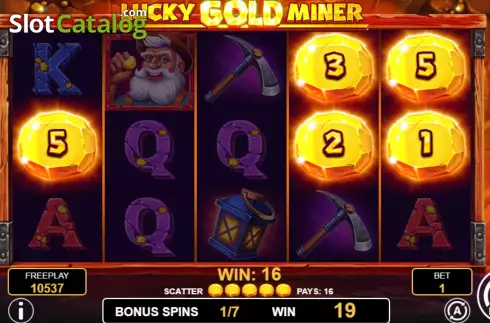 Ekran8. Lucky Gold Miner yuvası