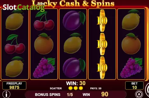 Schermo9. Lucky Cash And Spins slot