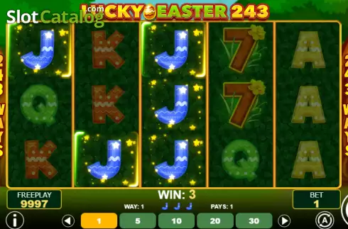Win Screen. Lucky Easter 243 slot