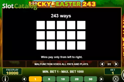 Ecran9. Lucky Easter 243 slot