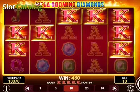 Ekran5. Mega Booming Diamonds yuvası
