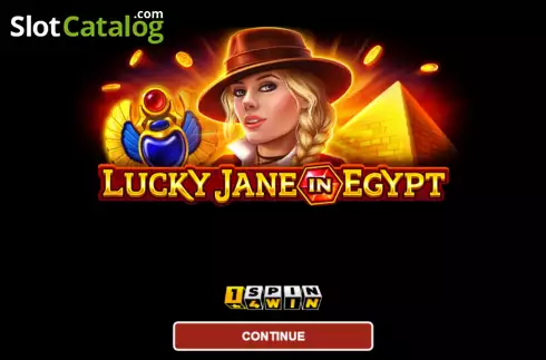 Start Screen. Lucky Jane in Egypt slot