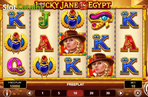 Schermo3. Lucky Jane in Egypt slot
