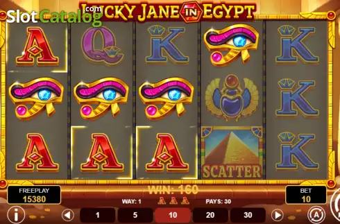 Écran5. Lucky Jane in Egypt Machine à sous