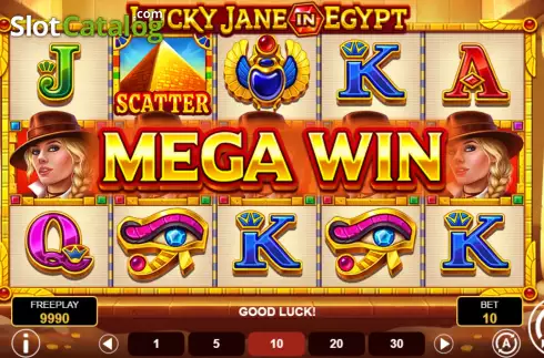Win Screen 4. Lucky Jane in Egypt slot