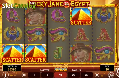 Schermo8. Lucky Jane in Egypt slot