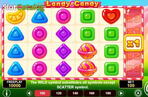 Game Screen. Landy-Candy slot