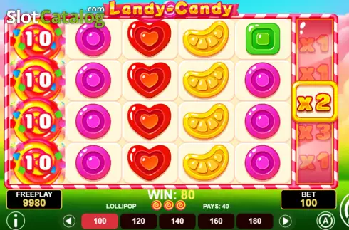 Win Screen. Landy-Candy slot