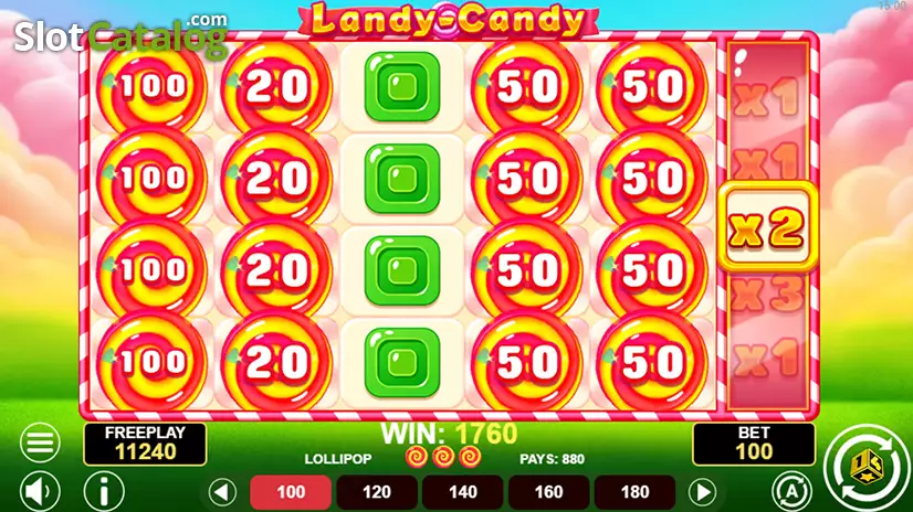 Landy-Candy Big Win Screen