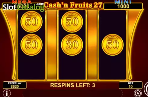 画面7. Cash'n Fruits 27 Hold And Win カジノスロット