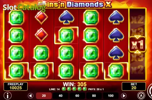 Schermo4. Coins'n Diamonds X slot