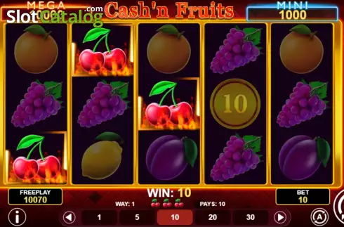 Win Screen. Cash'n Fruits Hold and Win slot