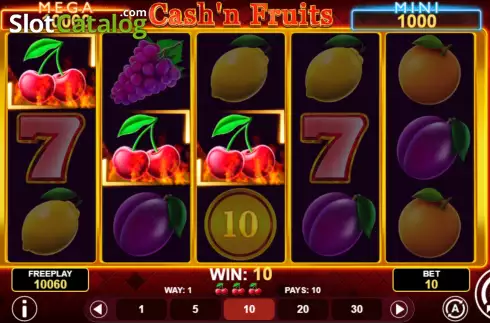 Pantalla4. Cash'n Fruits Hold and Win Tragamonedas 
