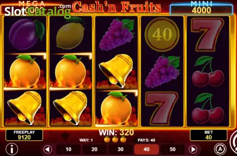 画面5. Cash'n Fruits Hold and Win カジノスロット