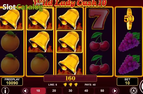 Win screen 3. Wild Lady Cash 10 slot