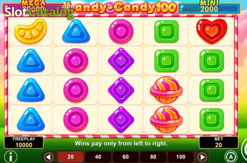Game screen. Landy-Candy 100 slot