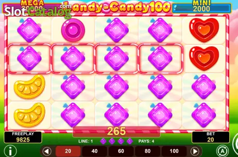 Win screen 2. Landy-Candy 100 slot