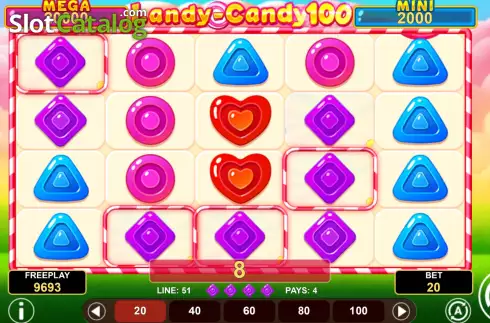 Win screen. Landy-Candy 100 slot