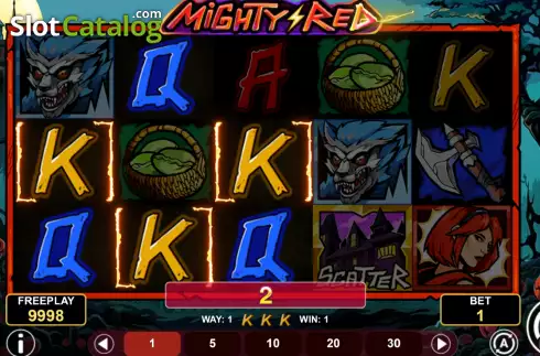 Win screen. Mighty Red slot