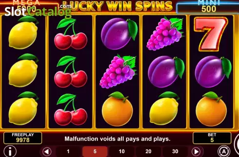 画面2. Lucky Win Spins カジノスロット