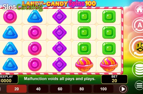 Ekran2. Landy-Candy Spins 100 yuvası