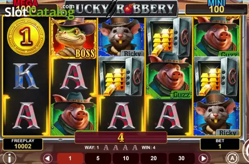 Win screen. Lucky Robbery slot