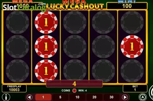 Win screen. Mega Lucky Cashout slot