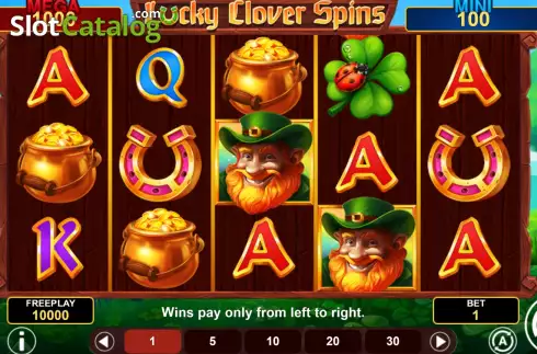 Game screen. Lucky Clover Spins slot