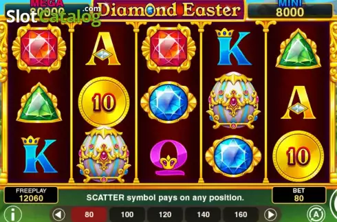 Game screen. Diamond Easter slot