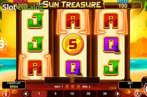 Win screen. Sun Treasure Hold & Win slot