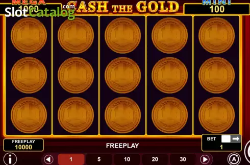 Game screen. Cash The Gold Hold & Win slot