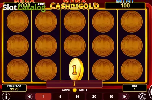 Win screen. Mega Cash The Gold slot