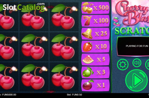 Game Screen 1. Cherry Blast Scratch slot