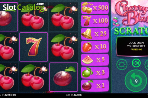 Game Screen 2. Cherry Blast Scratch slot