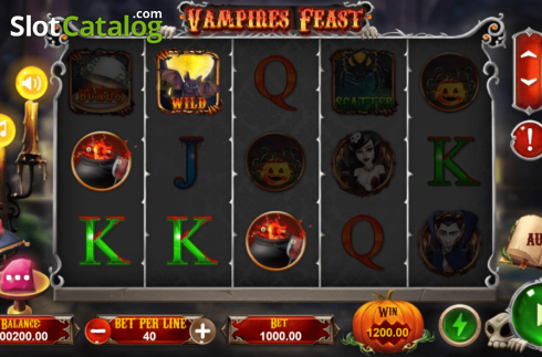 Reel Screen. Vampires Feast (TPG) slot