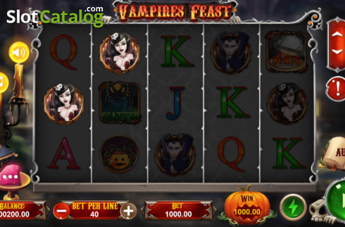 Win Screen. Vampires Feast (TPG) slot