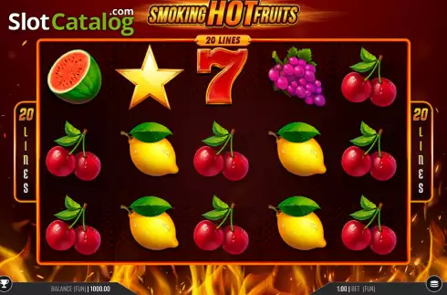 Game Screen. Smoking Hot Fruits 20 slot