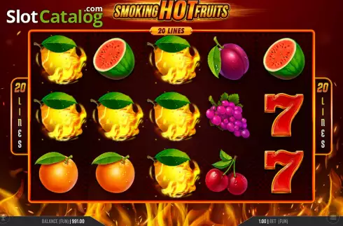 Οθόνη5. Smoking Hot Fruits 20 Κουλοχέρης 