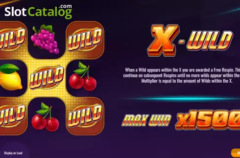 Start Screen. X-Wild slot