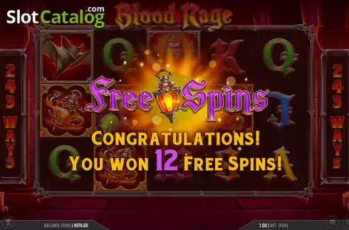 Free Spins Win Screen 2. Blood Rage slot