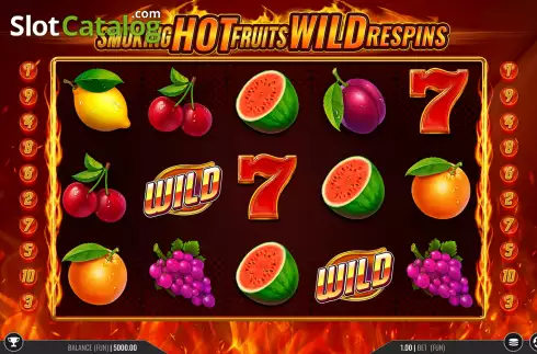 Game Screen. Smoking Hot Fruits Wild Respins slot