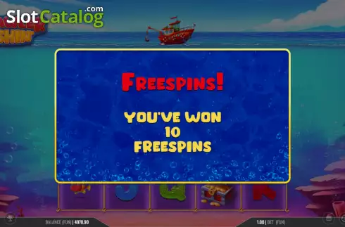 Free Spins Win Screen 2. Trawler Fishin' slot