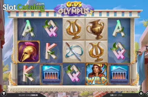 Game Screen. Gods of Olympus 2 slot