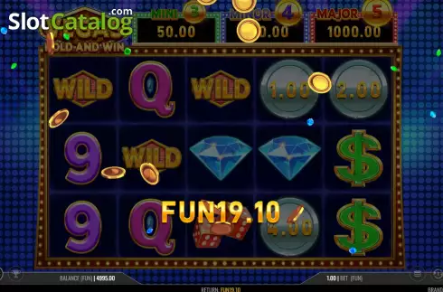 Win screen. Vegas Hold and Win slot