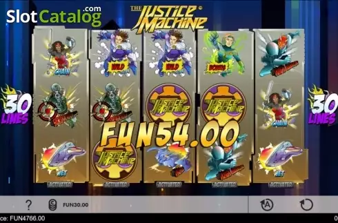 Low Win screen. The Justice Machine slot
